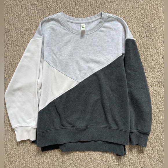 GreenTea Tops - Colorblock Crewneck Sweatshirt | XXL